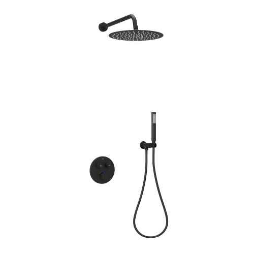 Душевая система Sancos Link SC3005MB встраиваемая в стену цвет черный с термостатом